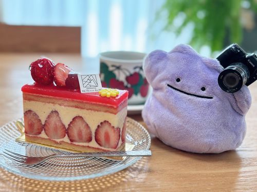 今日のおやつは、イチゴのケーキだよ🍓✨