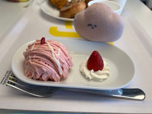 ストロベリーモンブラン🍓
いちご帽子忘れたの悔しい🥹