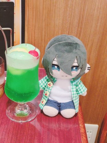 これがしたかったらしい。クリームソーダの服でクリームソーダと写真を撮る。楽しいならいいよ