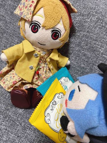 けんけんがね、バレンタインのおかえし、っておかしプレゼントしてくれたの！なぎとけんけんのいろのおかし！💛🩵
まだほかにもあるの？