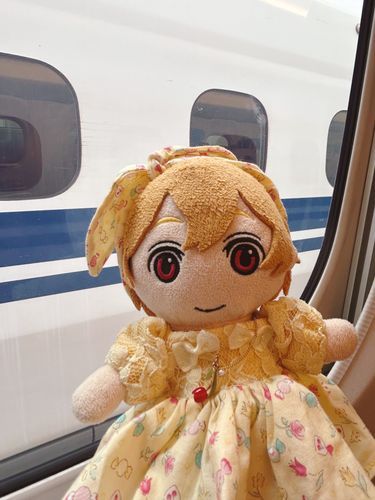 きょうはしんかんせんでおでかけ！
おともだちにもあうんだよ！たのしみ！