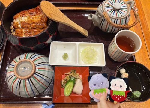 おひるにひつまぶしたべました❣️
(かいぬしの手ごとステッカーにして合成しましたㅎㅎ)