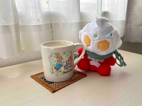 寒い雪の日は甘酒で温まりましょうね