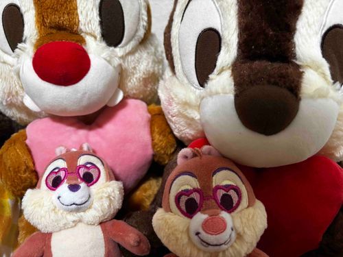 ゲーセンで頑張って捕獲したグラサンかけたチップとデール💖
めっちゃチビだから外出先でのお写真用のチップとデールとしてめっちゃ思い出写真に映れやすい♣️