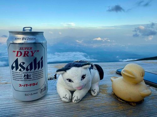 猫さんと富士山に登った時の写真🗻
富士山住まいのアヒルさんとスーパードゥルアァァイと🍺🐈🐥