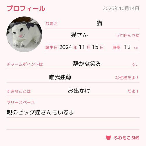 プロフィールが追加されていた！