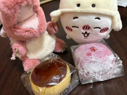 苺大福、栗饅頭と