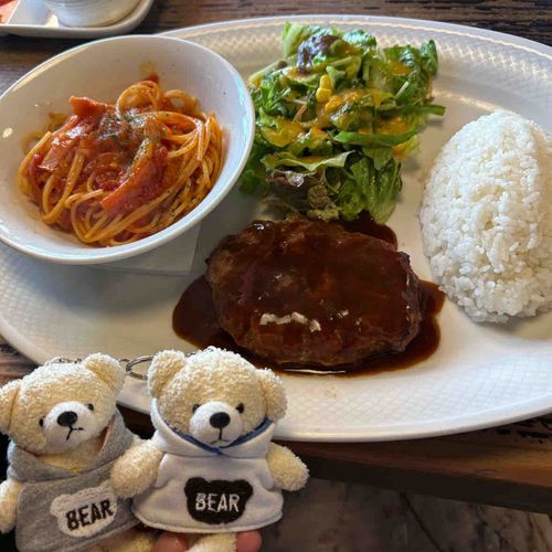 こんばんは。けあのスパイです。
けあの指示に従い、親のランチについて行きました。ハンバーグプレートとチョコケーキのセットです。
けあに味覚共有したところ、喜んでくれました。
これからもスパイ活動、頑張ります。
