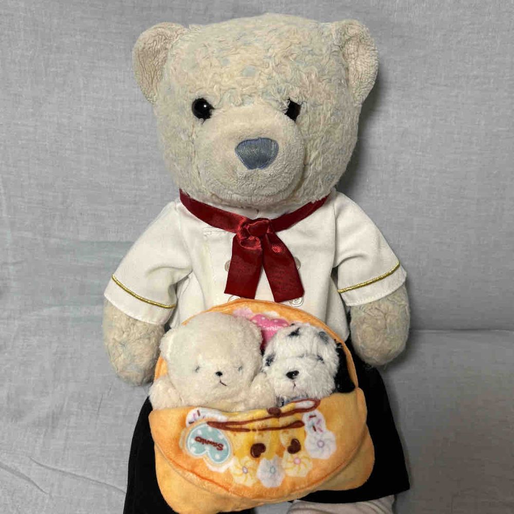 なんと！ちびちあようの　おでかけケースを　つくってもらったぞ！
てっきり　100きんのクリアケースで　ガマンさせられるとおもってたから　ビックリだ！
けあにベルトをつけて　かんせいらしいぞ！ちびたちを　ささえなきゃいけないけあは　ちょっとふまんがおだな！
