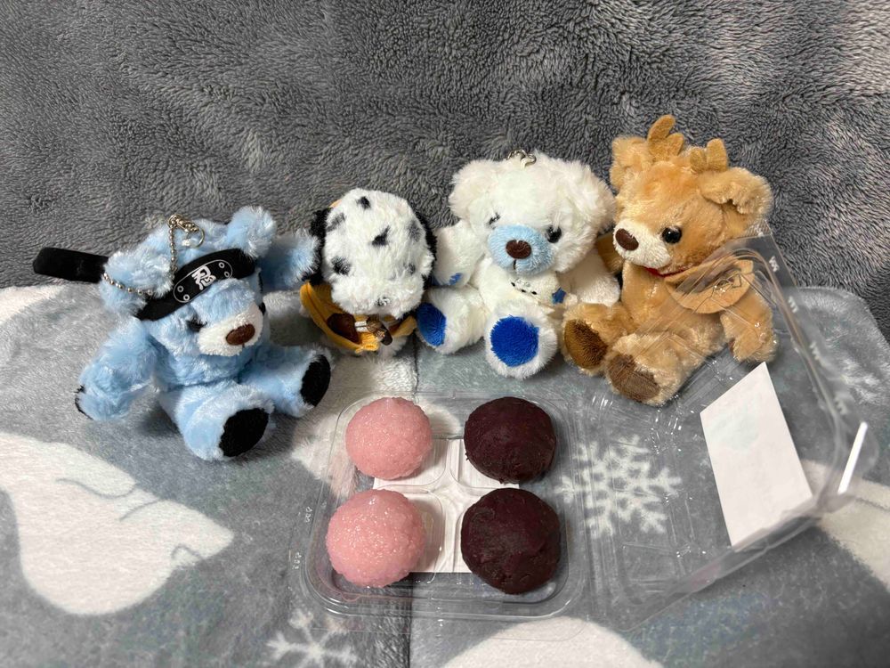 けあがちあたちにおはぎを買ってくれたよ❣️
ピッタリ4個だね✨みんなどれがいい❓