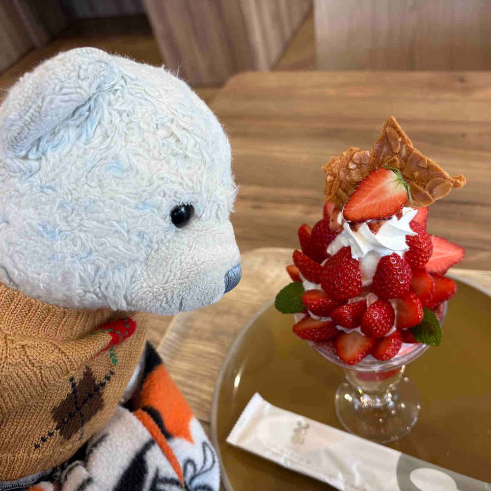 今日はおやのおでかけに付き合ってあげたよ。
1枚目は温泉。けあはロッカーに閉じ込められて不服だったよ。
2枚目のシカさん、似てる子が万博にいなかった？
3枚目の海鮮丼はこれで1400円。お得だね。
4枚目は贅沢いちごパフェ。これがすごく美味しくておかわりしたいって言ったら「高いからダメ」っておやに断られたよ。