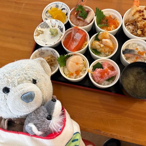 今日はおおくんの1歳の誕生日。
お祝いも兼ねて、昨日から男鹿に旅行に行ってきたよ。
ケーキは食べなかったけど海鮮丼とか美味しいものいっぱい食べたんだ。紫陽花も観てきたよ。
おおくん、楽しそうにしてて良かったよ。これからもよろしくね。
