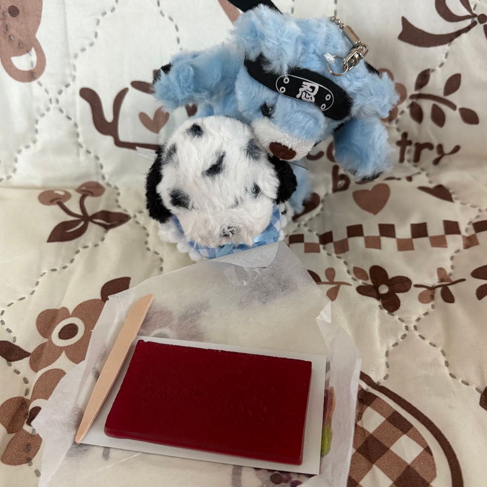 7月になったから夏らしい置き物を出したよ✨にんにんくんが頭撫でてくれたよ🤭
ご褒美は秋田銘菓のさなづら❣️ブドウゼリーみたいな感じで美味しかったよ🍇