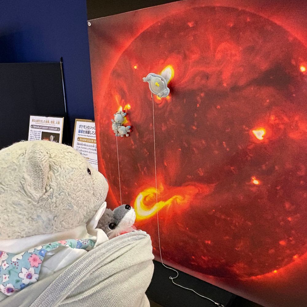 先月、ポケモン天文台に行ってきたよ。
2枚目は入ってすぐにあるフォトスポット。
3枚目は映像でレックウザの背中に乗ってる気分を味わったよ。
4枚目は太陽の磁気が強いところにコイルがくっつくってやつだよ。光ってるところの磁気が強いみたい。

ポケモン天文台の写真はまだまだ続くよ。
