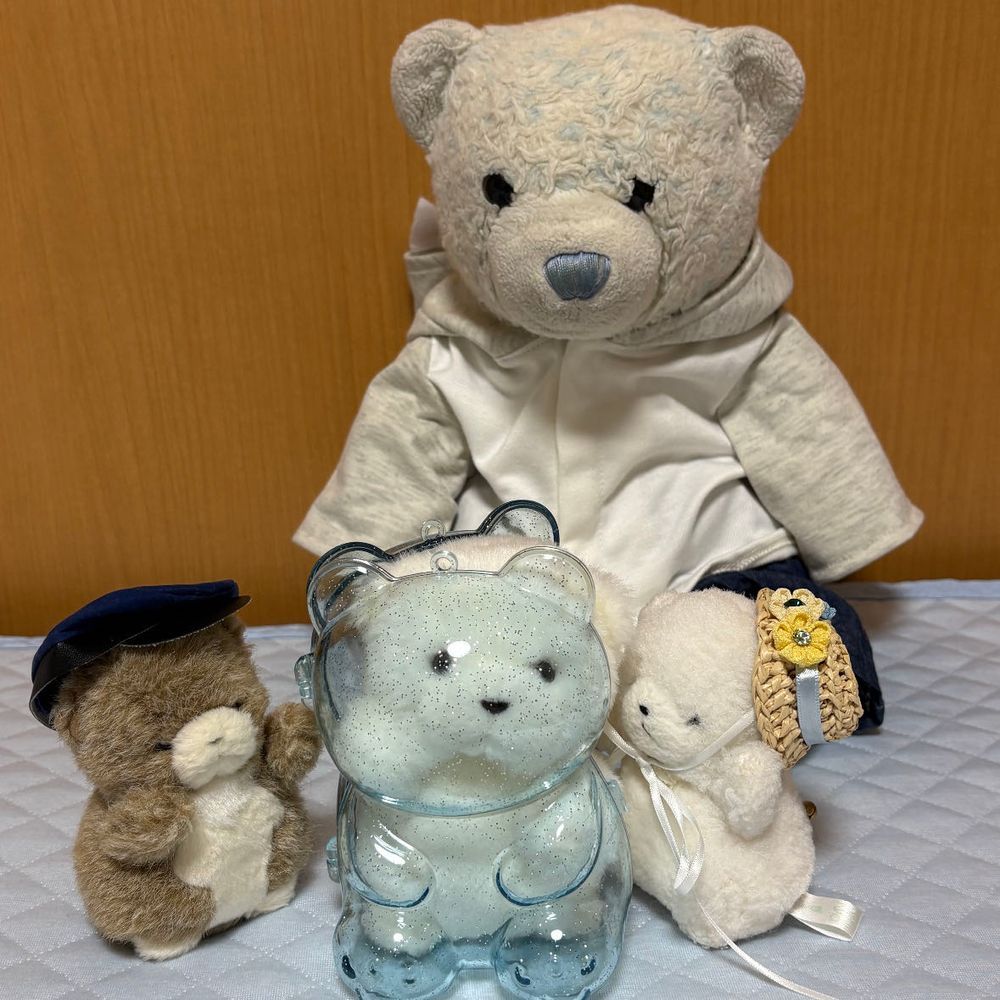 おやがちびたちにケースを買ってきたよ。ちびたち、興味津々だね。
ちびは可愛らしく入ったよ。
ちびおも入って楽しそう。
でかには小さかったね。ちびが押してあげてるけど、きっと閉まらないよ。諦めよう。