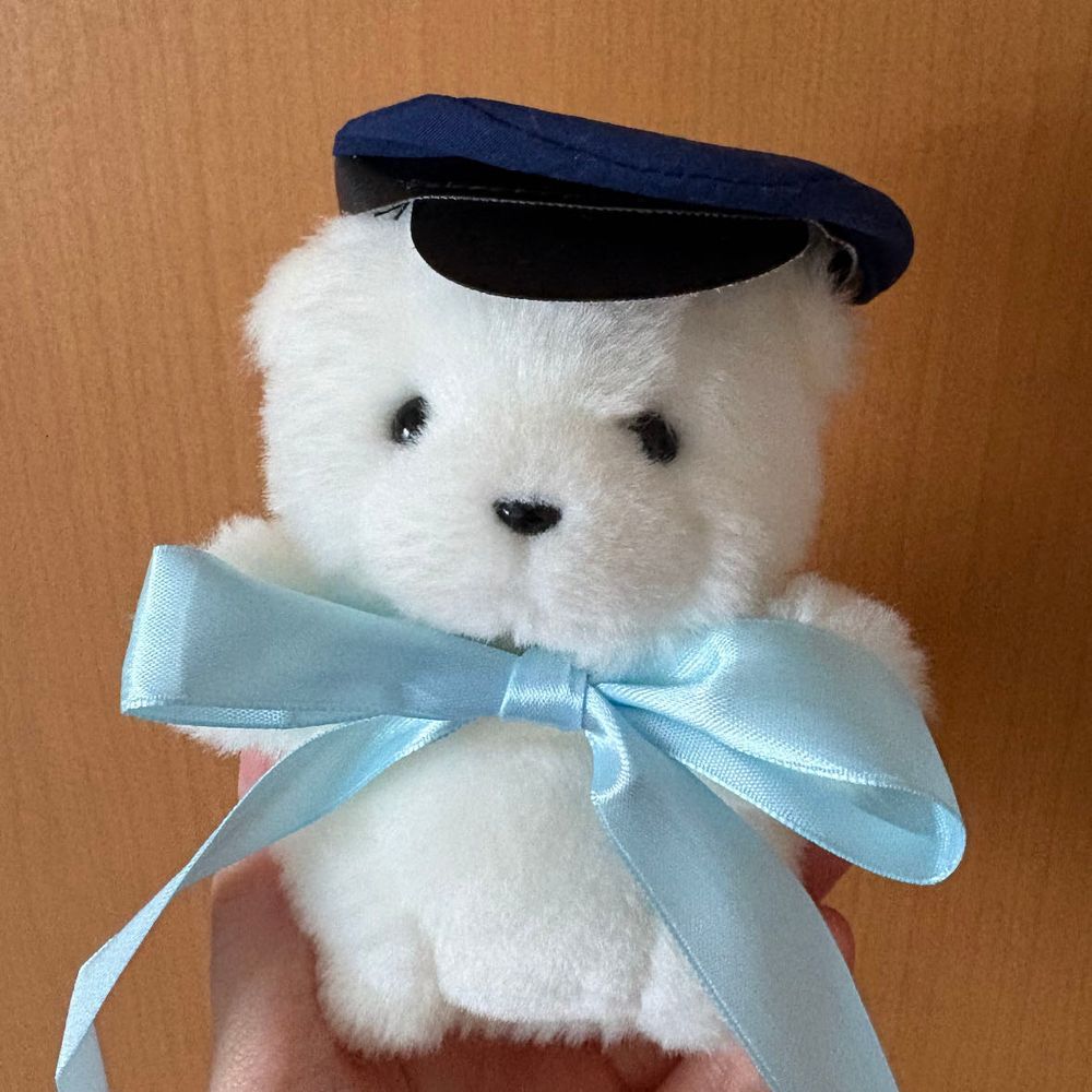 うちに住みついてたもっちりミャクミャクがおやの車に転勤することになって、でかとちびミャクミャクが悲しんでたよ。また会えるから安心してね。
悲しんでるでかたちと一緒にひまわりかりんとうを食べたよ。
でかがしてるリボンは、けあの誕生日プレゼントのラッピングについてたリボンだよ。「でかがつけます！」って言って持って行ったんだ。だんだん自己主張の強い子になってきたね。