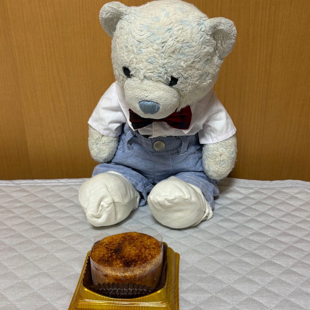 スーパーで北海道フェアがやってたから、おいものブリュレバウムを買ってもらったよ。
あまりパリッとしてない…美味しかったけど、ちょっと思ったのと違ったね。こんな日もあるね。