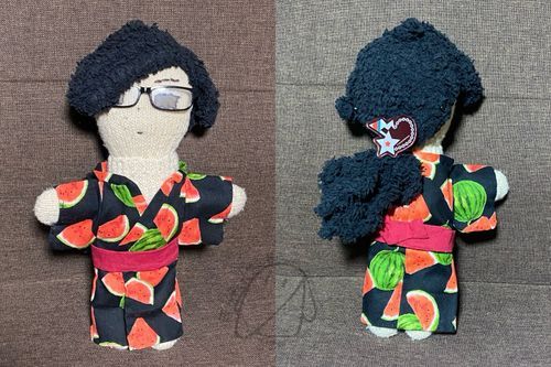 獅子狩が、夏用の商品の試作だと言って、風呂谷にスイカ柄の浴衣を着せていた。
もう浴衣の話か？と思ったが……確かに、夏に使うなら夏前に買うだろうし、そうなると今から作るのは妥当か。
スイカ柄、なかなか良いな🍉