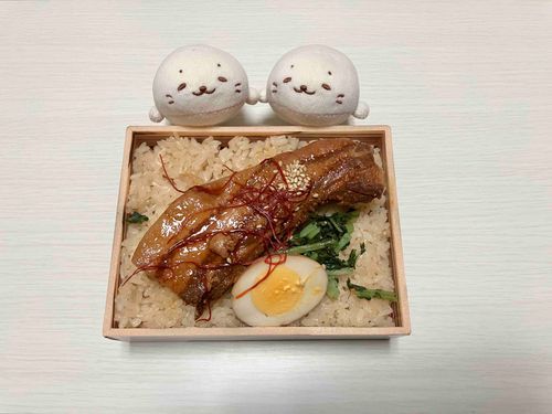 ( ◜ ·̫ ◝ )「角煮の駅弁食べたきゅ〜！」
