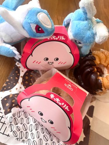 買うか迷ってたらきなこ残り３つギリギリだった🥲はつもちゅ〜
次はみたらし食べてみたい…！