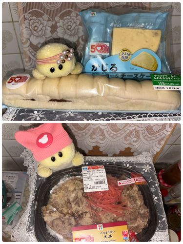 次は2日に分けてゲットした　セブンの増量商品でちゅ🏪
あの…コンビニ各社が増量やってくれるの　うれちぃような散財確定でかなちぃようなの複雑な気持ちでちゅ😅😅😅