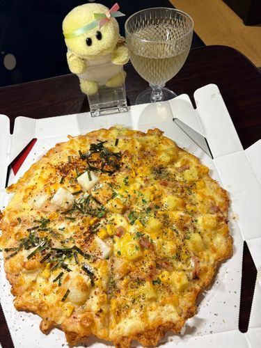 久しぶりのピザでちゅ🍕‼️

ピザーラのハーフ&ハーフ
もち明太子ピザと芳醇チェダーチーズ&ベーコンポテトの組み合わせにしまちた😋😋😋
白ワインを合わせてウマウマでちた〜🍷🍕🐢💕