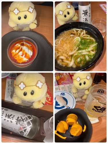 くら寿司でめっちゃがっつり食べた時のお写真2/2でちゅ🍣
しっかり日本酒も頼んでご満悦なズッちゃんでちゅ🍶🐢✨