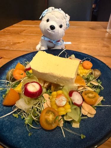 おしゃれなサラダとかわいいためちゃん