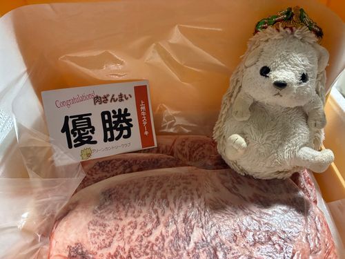 まっまるさんがゴルフコンペで優勝したんだポヨ〜
その名も肉ざんまいコンペ⛳️🍖ポヨ
ぽよよすっごく応援したから、ぜ〜んぶぽよよの🍖🍖🍖なんだポヨ〜