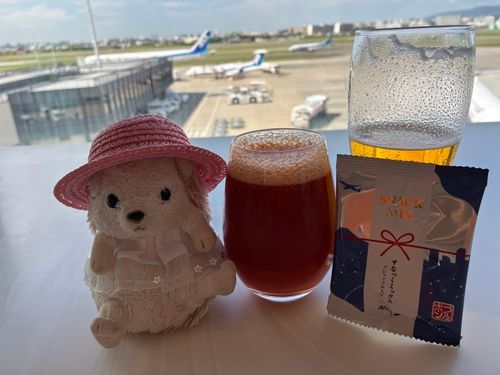 空港ラウンジから失礼するんだポヨ〜
✈️に乗る前にちょっと1杯、二杯、三杯〜ここは飲みほなんだポヨ〜🦔