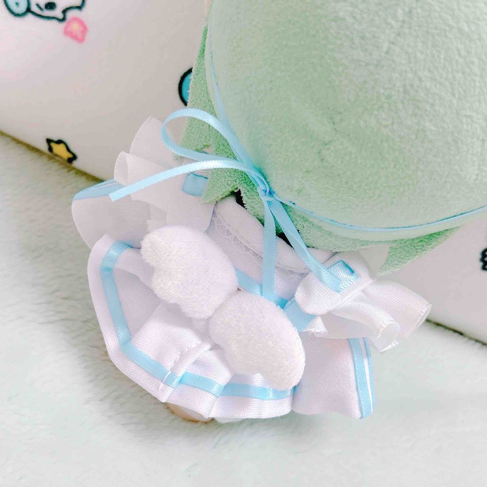 もうすぐおたんじょびだからあたらしいおよふくつくってくれたー！
(お迎え日を誕生日としています！(主))