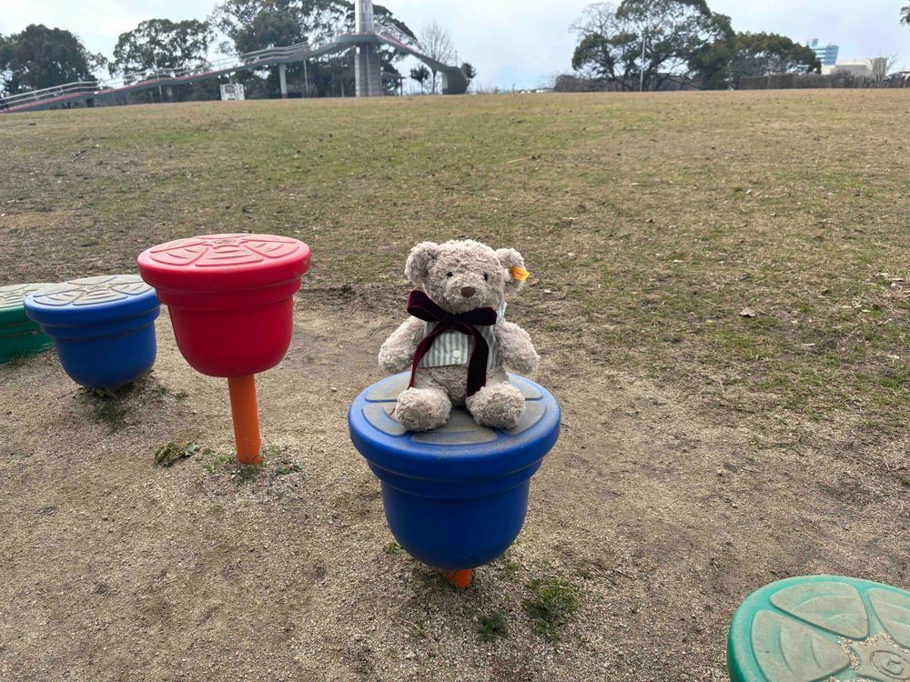冬の公園楽しいネー