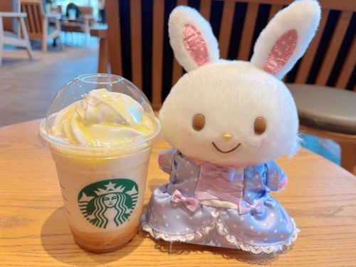 ようなしなまキャラメルフラペチーノをのんだよ♪ あきのみかく　おいしかったの！