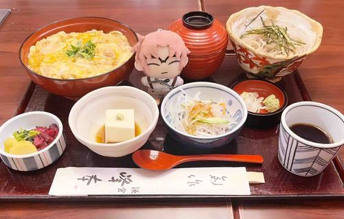 おやこどんと　おそばの　よくばりセットでした