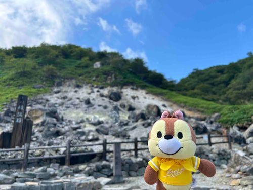 殺生石見に行ってきた
硫黄の匂い臭かった〜