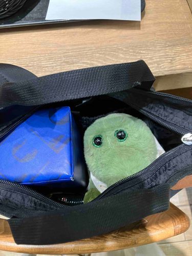 貰ったワインを鞄に詰めて帰る
門番と目が合う