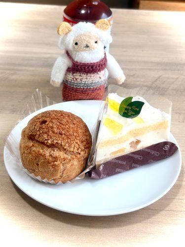 レモンのフロマージュスフレ🍋とシュークリーム🧡
