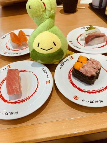 みみみ！みー‼️(とれーなーしゃんがおすしやしゃんにつれてってくれまちた！おいちい‼️)