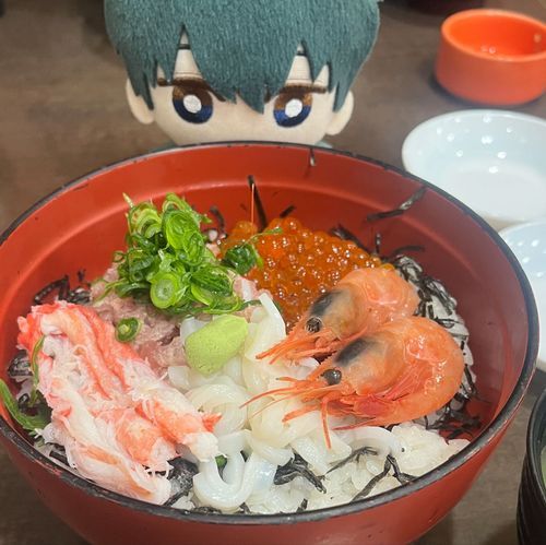 海鮮丼たべたの！
おいしかった！！