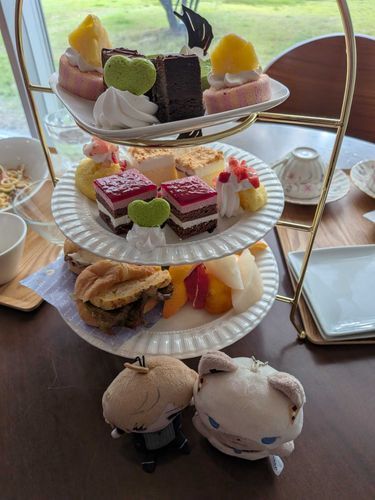 初アフタヌーンティー 上から
