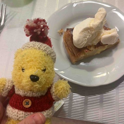 アップルパイだよ、バニラアイスをかけた美味しかったよ。