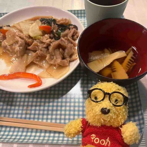 大根と肉と中華炒め