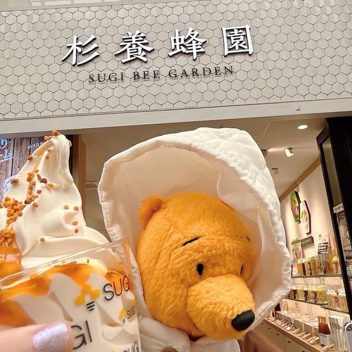 今日はプーさんの誕生日🎂
はちみつをかけたソフトクリームを食べたよ🍯