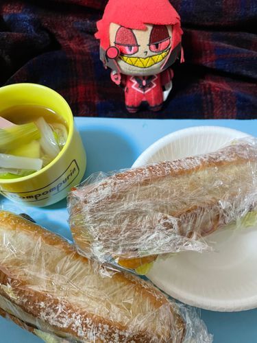 珍しいデスね！食事がサンドイッチとスープとは！

知ってマスヨ、お米を買い忘れた事！
にゃっははははは！！！

にしても、あの落ち込み方と言ったら！日本人にとってお米とはそんなに大切なものなんデスネェ
Byアラスター