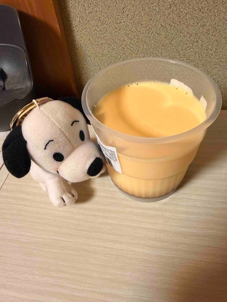 あまいあまいスイーツ♡
いちごのエクレアとでぇっかいプリン!!
かいぬし食べきれるの？(笑)