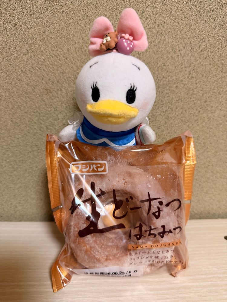 今日は一日中、雨でどんより☔️
お家の人濡れるからお買い物に連れて行ってくれなかったけど、スーパーのお土産に、えびせんとドーナツおやつに食べよって買ってきてくれたよ☺️💕
デイこのドーナツ大好き🤭💕
