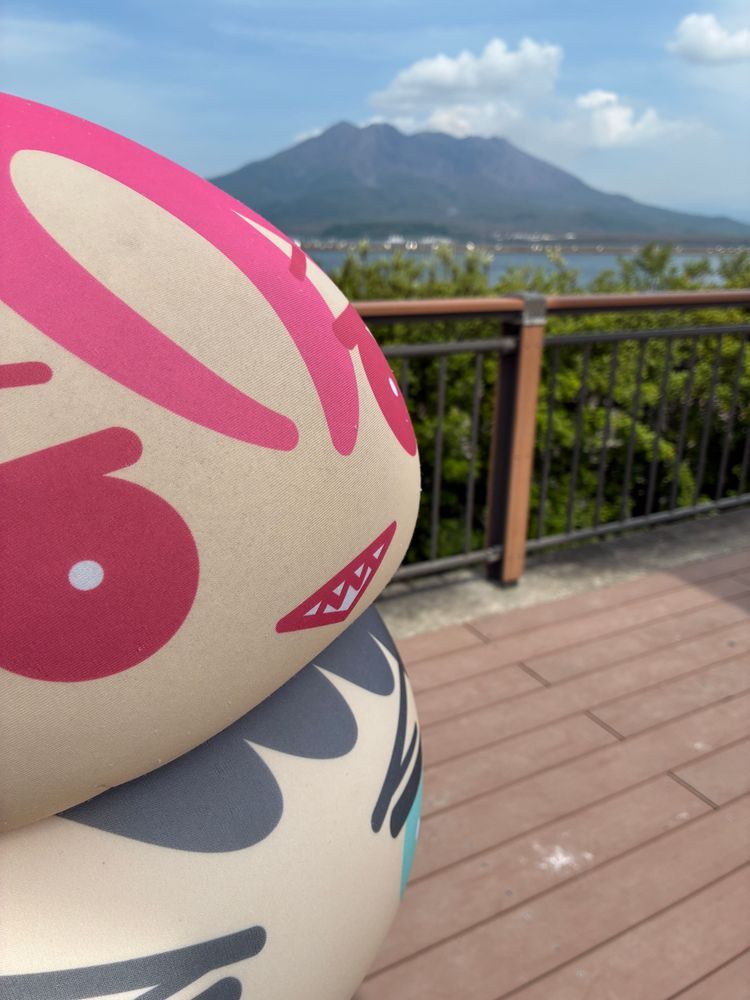 桜島だ！
トンビと強風で撮影が大変だったぞ