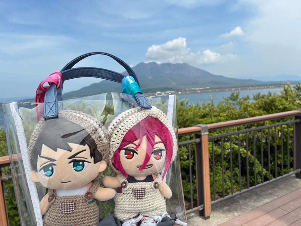 桜島だ！
トンビと強風で撮影が大変だったぞ