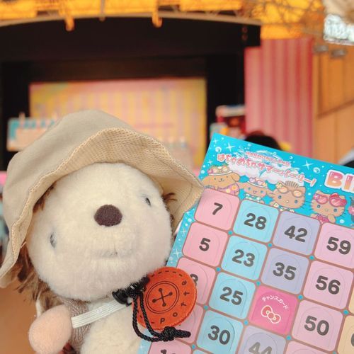ビンゴ大会にも参加しました✨
結果は…

残念！ビンゴならず。
けどペックルくんのおおきな缶バッジをいただきました！かわいい❣️