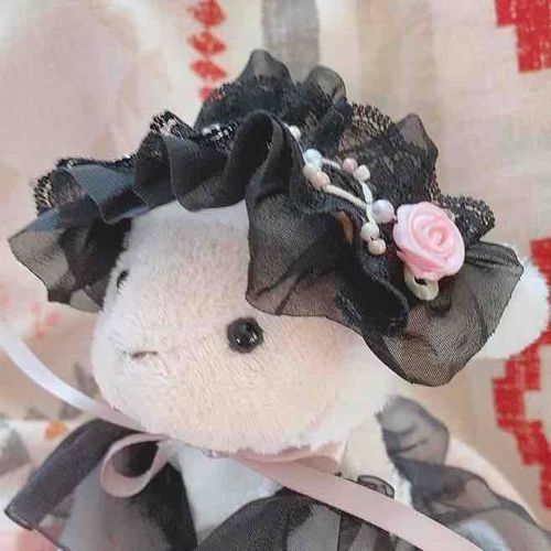 頭のひらひらの黒バージョンをつくったら、かわいい